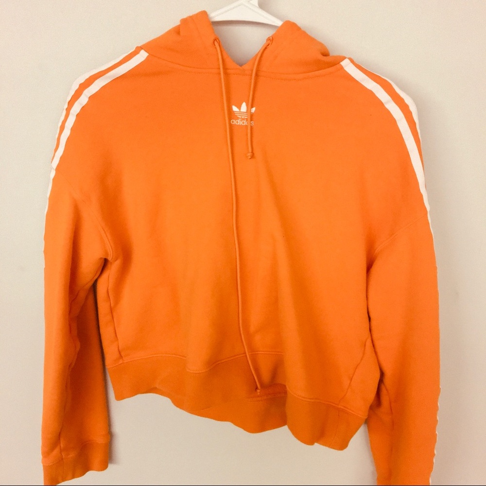 Orange Adidas Women’s Crop Hoodie